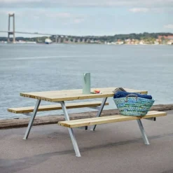 Outlet Plus Danmark Picknicktafel vuren geimpregneerd - Alpha - 118 cm