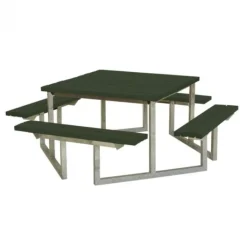Plus Danmark Picknicktafel vuren geimpregneerd - Twist - vierkant gegrond groen