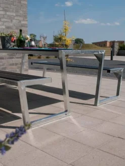 Online Plus Danmark Picknicktafel vuren geimpregneerd - Zigma - zwart