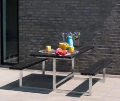Best Plus Danmark Picknicktafel vuren geimpregneerd - Basic - zwart