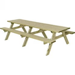 Online Plus Danmark Picknicktafel vuren geimpregneerd - Opklapbare zitting 149 x 300 x 71 cm