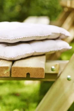 Online Plus Danmark Picknicktafel vuren geimpregneerd - Opklapbare zitting 149 x 300 x 71 cm