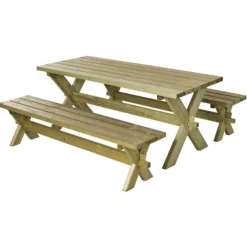 Best Plus Danmark Picknicktafel vuren geimpregneerd - Nostalgi - 76 x 177 x 72 cm