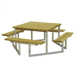 Hot Plus Danmark Picknicktafel vuren geimpregneerd - Twist - vierkant
