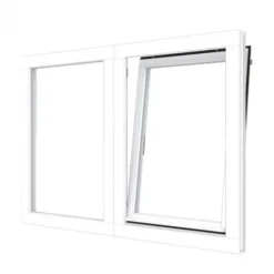 Discount TrendHout RKC Meranti wit - draai/kiep LD + vast - 154,8 x 107,4 cm