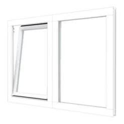 Discount TrendHout RKC Meranti wit - vast + draai/kiep RD - 154,8 x 107,4 cm