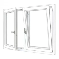 Sale TrendHout RKC Meranti wit - 2x draai/kiep LD + RD - 154,8 x 107,4 cm