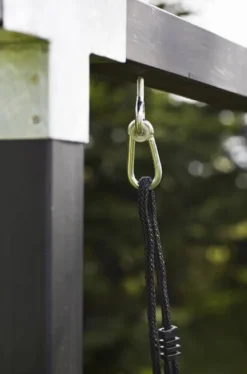 Online Plus Danmark Schommelframe vuren geimpregneerd - Cubic zwart 9 x 268 x 209 cm