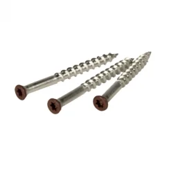 Hot Deckwise Schroeven 4 x 64 - RVS platte kop T15 - Bruin (100 stuks)