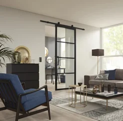 New Austria Schuifdeur - Nero Legno - Chiari - Hoogwaardig voorgelakt zwart