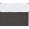 Outlet Plus Danmark Schutting composiet & glas in stalen frame - Futura recht antraciet (180 x 144 cm)