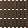 Hot C-Wood Schutting composiet Bari donker bruin met blank aluminium frame (180 x 180 cm)