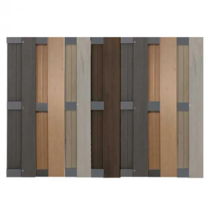 Discount C-Wood Schutting composiet Bari aluminium 123 cm hoog zelf samenstellen