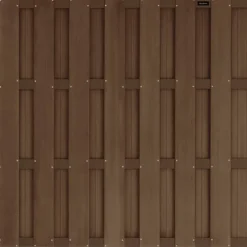 Sale Elephant Schutting composiet Basic bruin met aluminium-bruin liggers (180 x 180 cm)