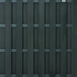 Hot Elephant Schutting composiet Basic antraciet met antraciet aluminium frame (180 x 180 cm)