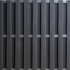 Outlet C-Wood Schutting composiet Capri antraciet met antraciet aluminium frame (180 x 180 cm)