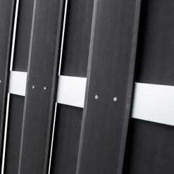 Best C-Wood Schutting composiet Capri antraciet met blank aluminium frame (180 x 180 cm)