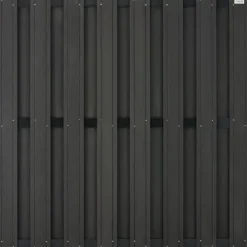 Best Elephant Schutting composiet Design antraciet met antraciet aluminium frame (180 x 180 cm)