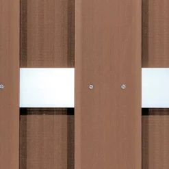 Sale C-Wood Schutting composiet Ibiza bruin met blank aluminium frame (180 x 180 cm)