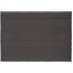 Clearance Plus Danmark Schutting composiet in stalen frame - Futura recht antraciet (180 x 127 cm)