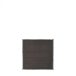 Clearance Plus Danmark Schutting composiet in stalen frame - Futura recht antraciet (91 x 91 cm)