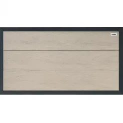 Elephant Schutting composiet laag Forte betongrijs met antraciet aluminium kader (180 x 93 cm)