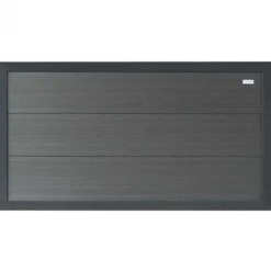 Outlet Elephant Schutting composiet laag Forte antraciet met antraciet aluminium kader (180 x 93 cm)
