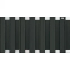 Sale Elephant Schutting composiet laag Design antraciet met blank aluminium frame (180 x 93 cm)