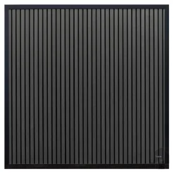 Discount Elephant Schutting composiet Stripes antraciet met antraciet kader (180 x 180 cm)