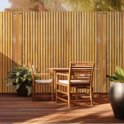 Best Elephant Schutting hardhout Almendrillo Stripes Black (180 x 180 cm) dikte 4,5 cm