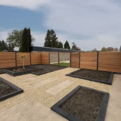 Sale Smaragd Schutting hardhout geschaafd Stripes zwart (180 x 180 cm) schermdikte 4,5 cm