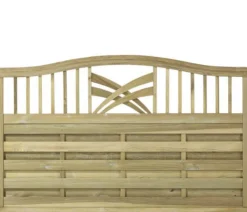 Hot Plus Danmark Schutting met doorkijk - Rondo toog groen geimpregneerd (180 x 104/112 cm)