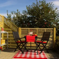 Outlet Plus Danmark Schutting met doorkijk vuren - Newline recht groen geimpregneerd (90 x 180 cm) geschaafd