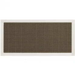 Discount C-Wood Schutting Sereno Textileen Mocha Weave - Wit aluminium kader (180 x 90 cm)