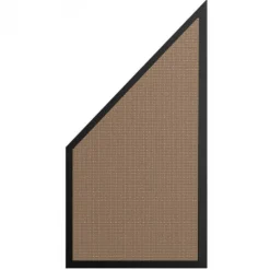 C-Wood Schutting Sereno Textileen Sahara Weave - Zwart aluminium kader (90 x 180/93 cm)