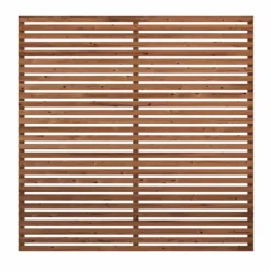 Online Plus Danmark Schutting Thermowood - Tokyo louvre recht (180 x 180 cm)