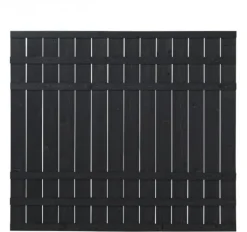 Online Plus Danmark Schutting vuren - Rustik recht zwart (180 x 158 cm) ruw