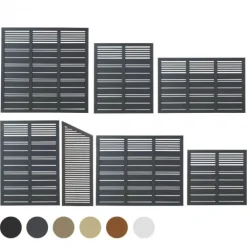 Hot Plus Danmark Schutting vuren - serie Silence - louvre recht antraciet