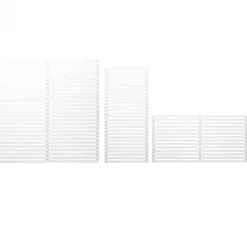 Hot Plus Danmark Schutting vuren - serie Tokyo - louvre recht wit