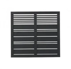 Discount Plus Danmark Schutting vuren - Silence louvre recht zwart (120 x 110 cm)