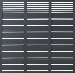 Discount Plus Danmark Schutting vuren - Silence louvre recht antraciet (176 x 170 cm)
