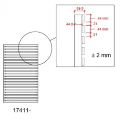 Discount Plus Danmark Schutting vuren - Tokyo louvre recht wit (83 x 140 cm)