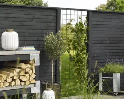 Plus Danmark Schutting zelfbouw vuren - serie Plus Plank - zwart