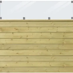 Discount Plus Danmark Schutting zelfbouw vuren Plus Klink met glas (174 x 163 cm)