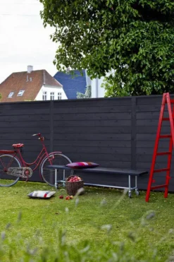 Online Plus Danmark Schutting zelfbouw vuren Plus Klink zwart (174 x 166 cm)