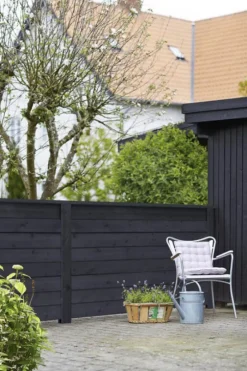 Plus Danmark Schutting zelfbouw vuren Plus Klink zwart (174 x 91 cm)