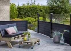 Plus Danmark Schutting zelfbouw vuren Plus Klink zwart (174 x 91 cm)