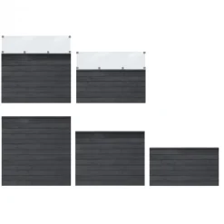 Outlet Plus Danmark Schutting zelfbouw vuren - serie Plus Klink - zwart