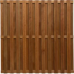 Outlet Smaragd Schutting set hardhout keruing Lijn recht 23L geolied fijne ribbel (7,55 meter)