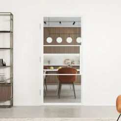 Sale HomingXL Stalen binnendeur met kozijn - Loft wit - Linksdraaiend - 83 x 211,5 cm